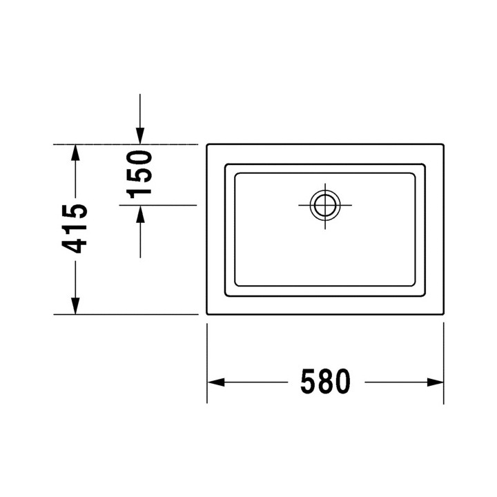 Umywalka Duravit 2nd Floor blatowa 580x415 mm- sanitbuy.pl