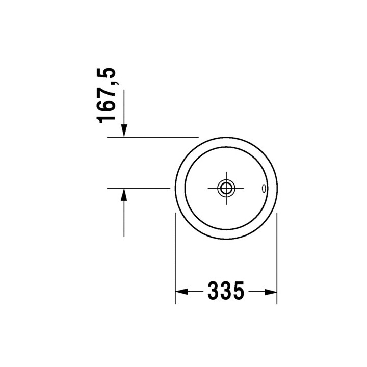 Umywalka Duravit Architec Bali nablatowa  śr.335 mm, bez otworu- sanitbuy.pl
