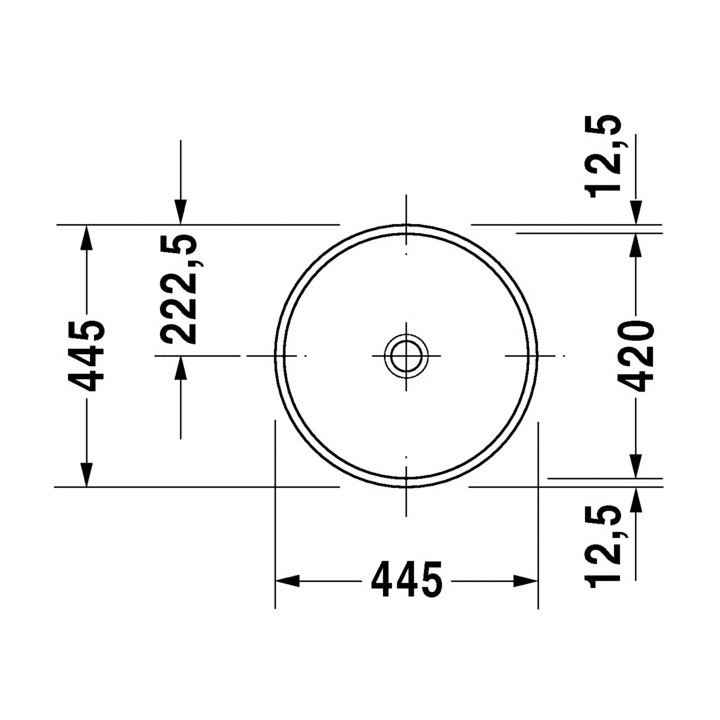 Umywalka Duravit Architec podblatowa  śr. 420 mm, bez otworu- sanitbuy.pl