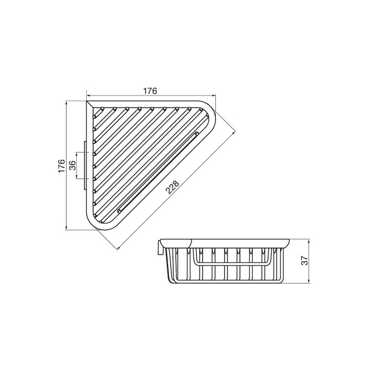 Koszyczek Emco chromowany narożny- sanitbuy.pl