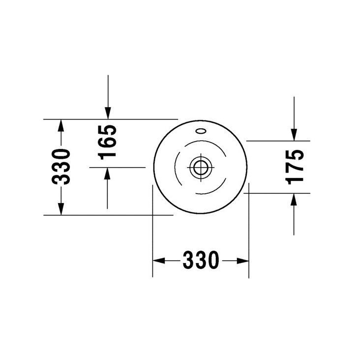 Umywalka Duravit Starck 1 stawiana na blacie, o średnicy 330mm- sanitbuy.pl