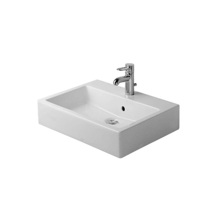 Umywalka Duravit Vero z półką na baterię 600 x 465 mm, szlifowana, jeden otwór na baterię- sanitbuy.pl