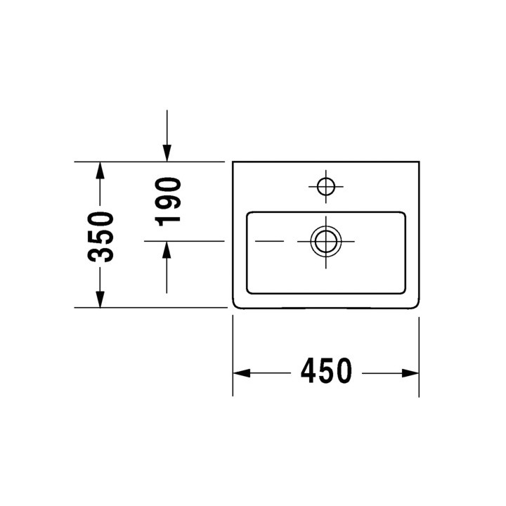 Umywalka Duravit Vero Med 450x350 mm- sanitbuy.pl