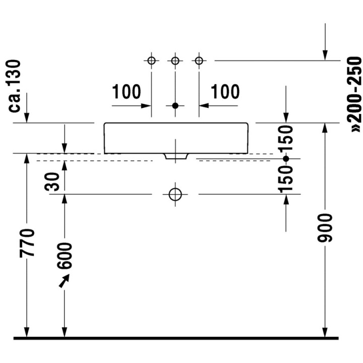 Umywalka Duravit Vero 600x380 mm, szlifowana - sanitbuy.pl
