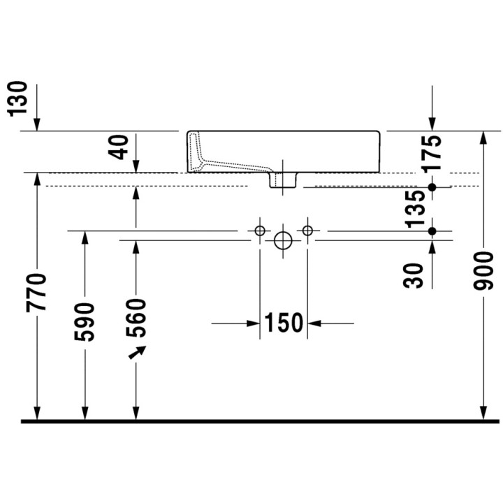 Umywalka Duravit Vero 595x465 mm, szlifowana - sanitbuy.pl