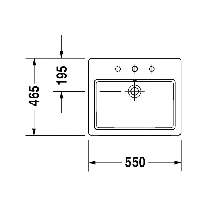 Umywalka Duravit Vero 550x465 mm, jednootworowa- sanitbuy.pl