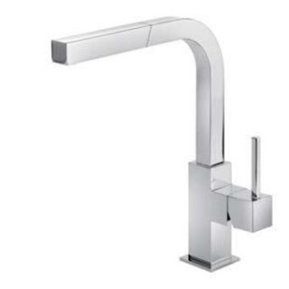 Bateria zlewozmywakowa Cuadro-Tres z wyciąganą wylewką- sanitbuy.pl