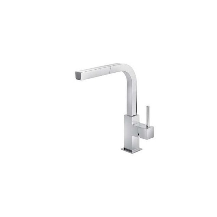 Bateria zlewozmywakowa Cuadro-Tres z wyciąganą wylewką- sanitbuy.pl