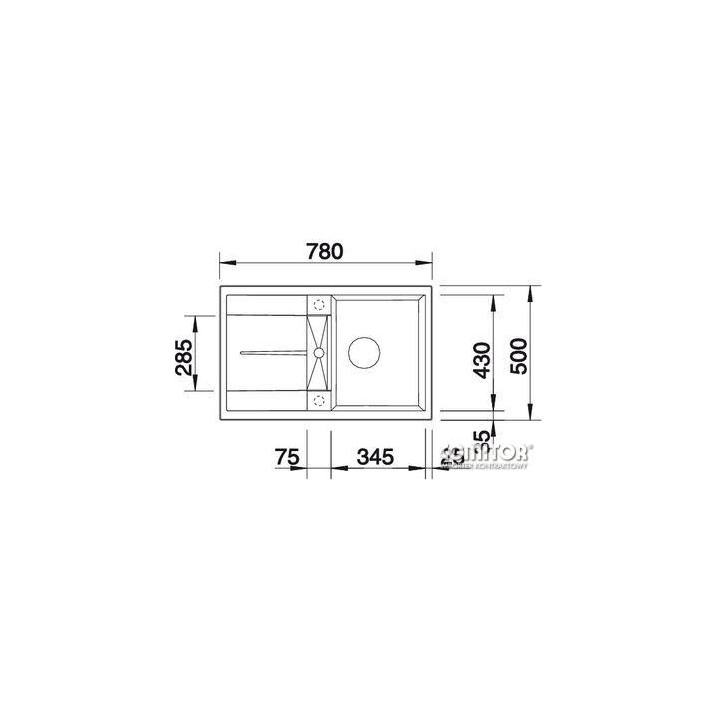 Zlewozmywak do zabudowy 78x50 cm Blanco BLANCOMETRA 45 S- sanitbuy.pl