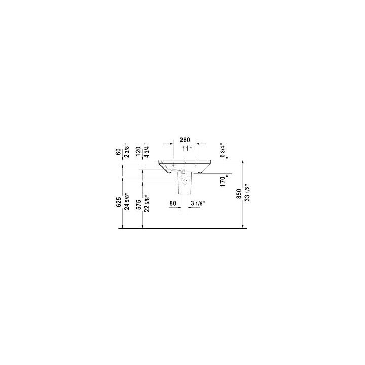  Umywalka nablatowa Duravit DuraStyle 650x440 mm, 1-otworowa, Biały Alpin- sanitbuy.pl