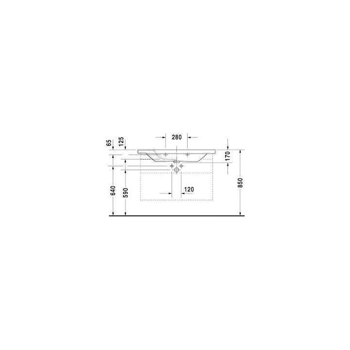  Umywalka meblowa, Duravit DuraStyle, 1000x480 mm, 1 -otworowa, Biały Alpin- sanitbuy.pl