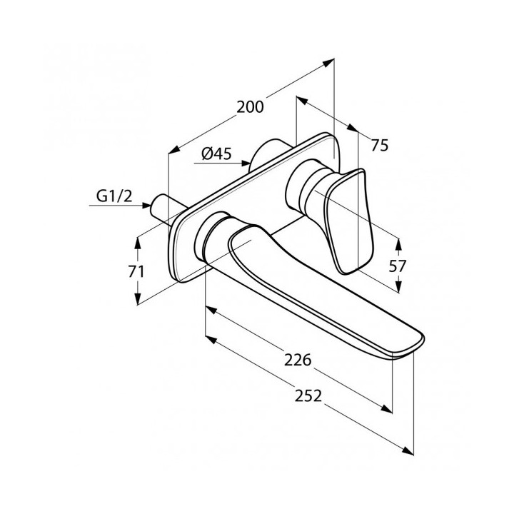 Bateria umywalkowa ścienna Kludi Ambienta - sanitbuy.pl