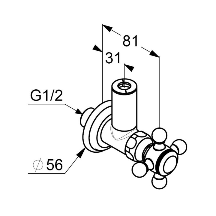 Zawór kątowy DN 15 Kludi Adlon, chrom- sanitbuy.pl