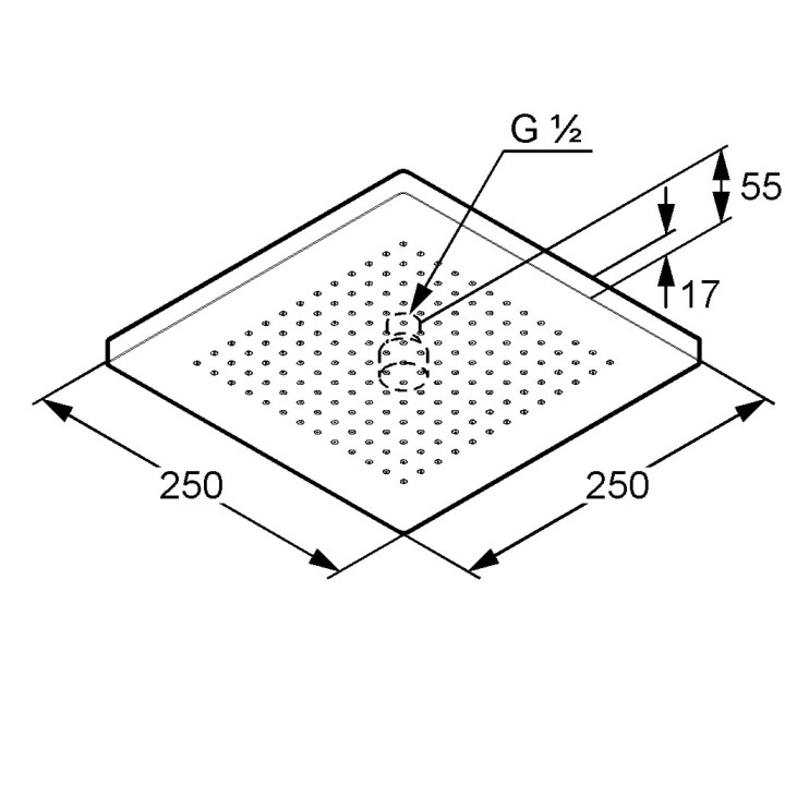 Głowica natrysku DN 15 Kludi A -QA 250x250 mm- sanitbuy.pl