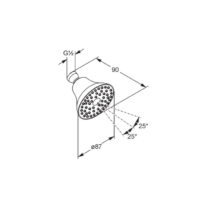 Głowica natrysku 1S Kludi Freshline 100- sanitbuy.pl