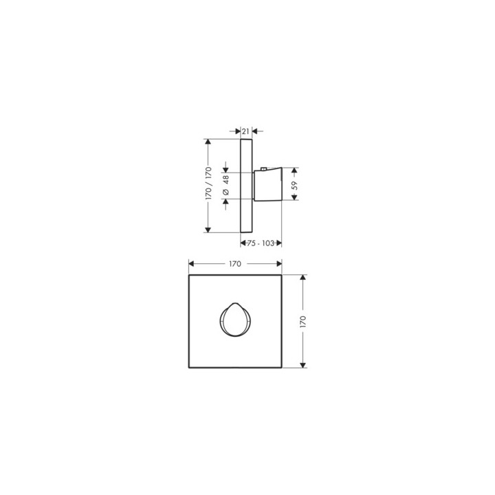 Bateria termostatyczna podtynkowa Axor High Flow- sanitbuy.pl