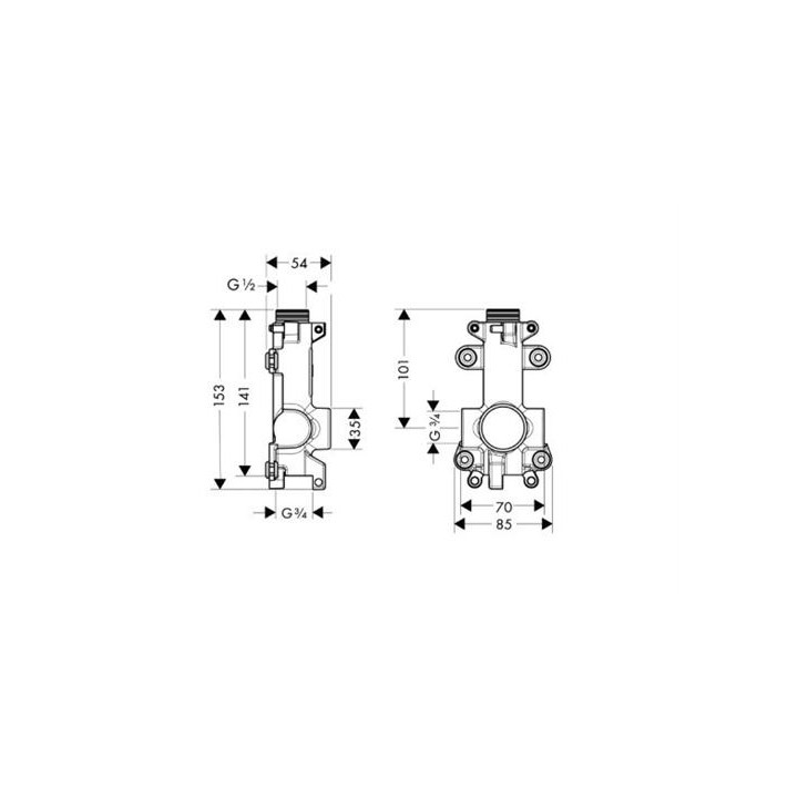 Zestaw podtynkowy Axor ShowerCollection do półki krótkiej- sanitbuy.pl