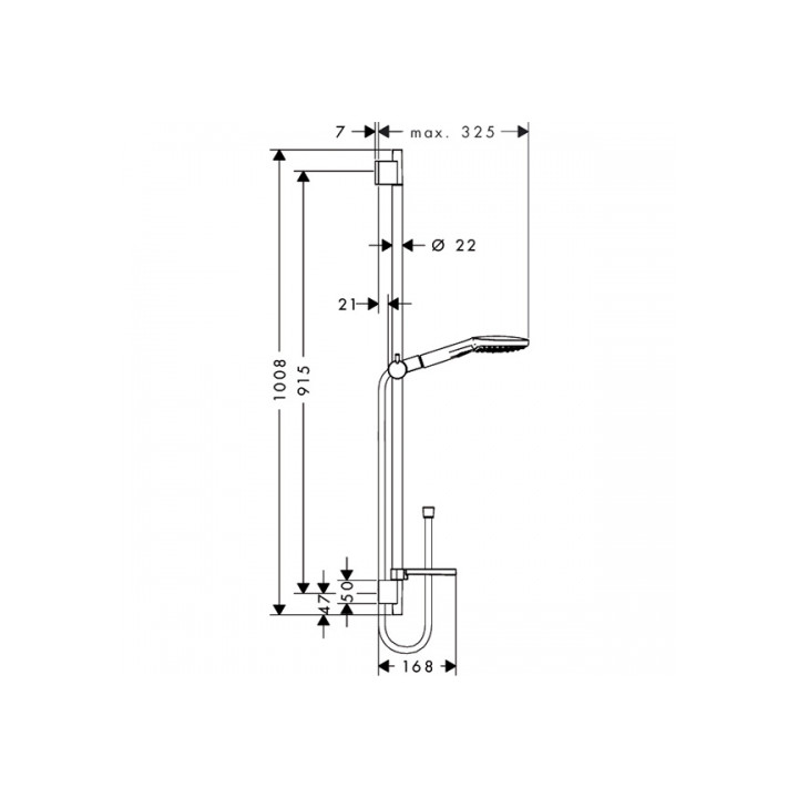 Zestaw prysznicowy Raindance Select E 120 3jet / Unica'S Puro 0.90 m- sanitbuy.pl