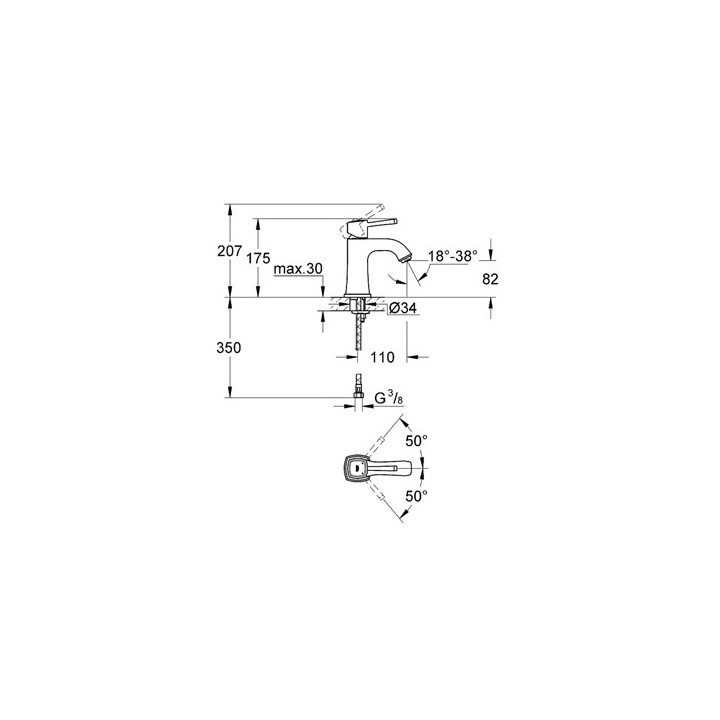 Bateria umywalkowa Grohe Grandera- sanitbuy.pl