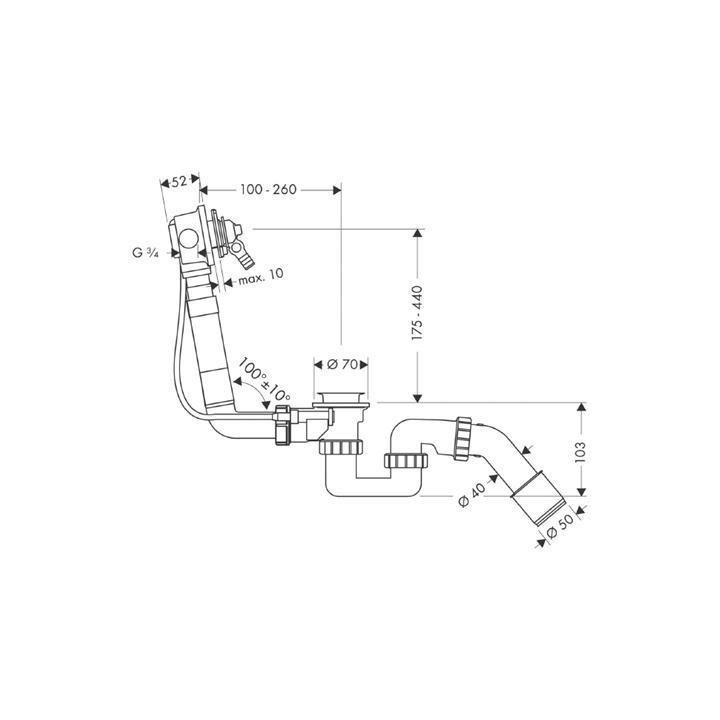 Exafill  wylewka wannowa Hansgrohe- sanitbuy.pl
