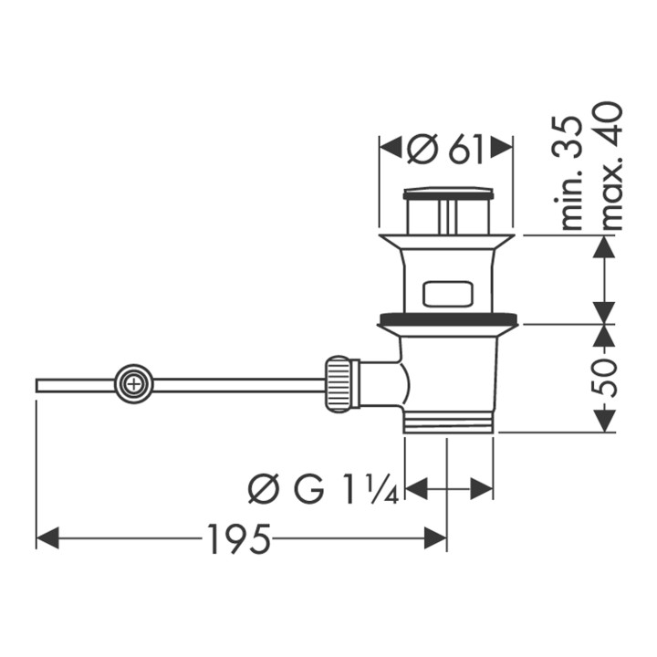 Komplet odpływowy Hansgrohe G 1 1/4- sanitbuy.pl