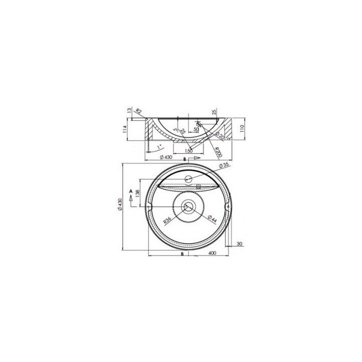 Umywalka Marmite Renata 430- sanitbuy.pl