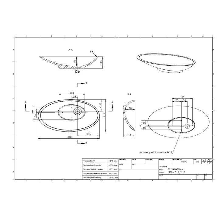 Umywalka Marmite Grace 590- sanitbuy.pl