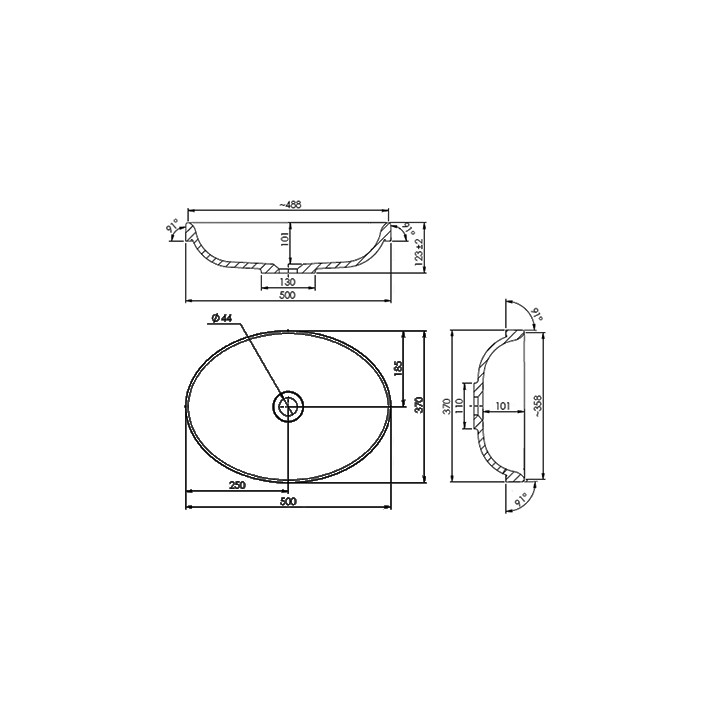 Umywalka Marmite Osanna 500- sanitbuy.pl