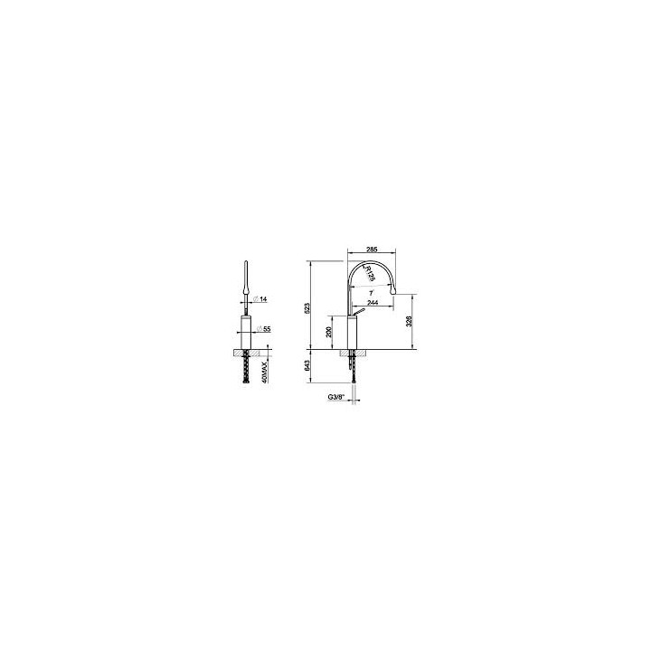 Bateria umywalkowa Gessi Goccia, wysoka- sanitbuy.pl