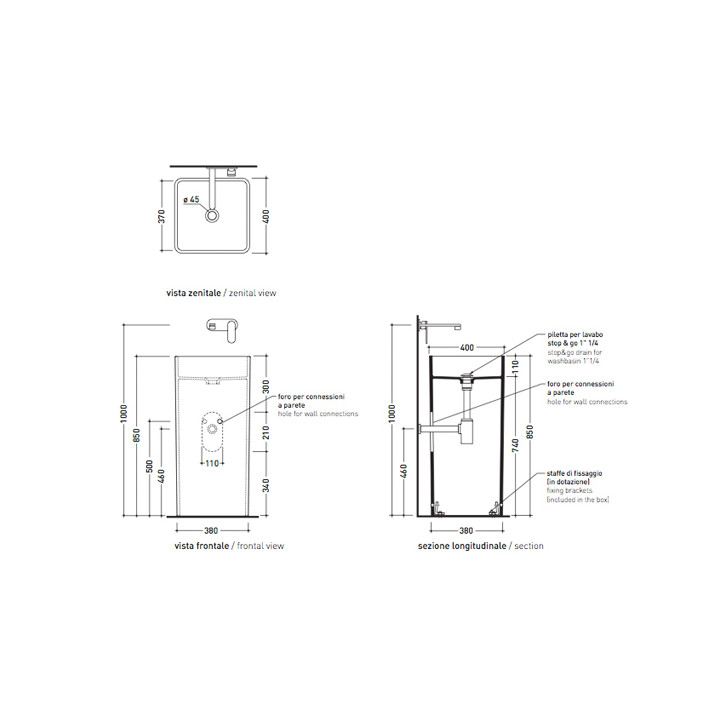 Umywalka Flaminia Monowash stojąca- sanitbuy.pl