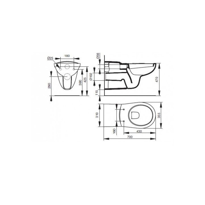 Miska Ideal Standard Contour 21 wisząca- sanitbuy.pl