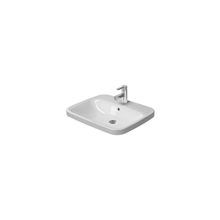  Umywalka nablatowa, Duravit DuraStyle, 615x 495 mm, 1-otworowa, Biały Alpin WonderGliss- sanitbuy.pl