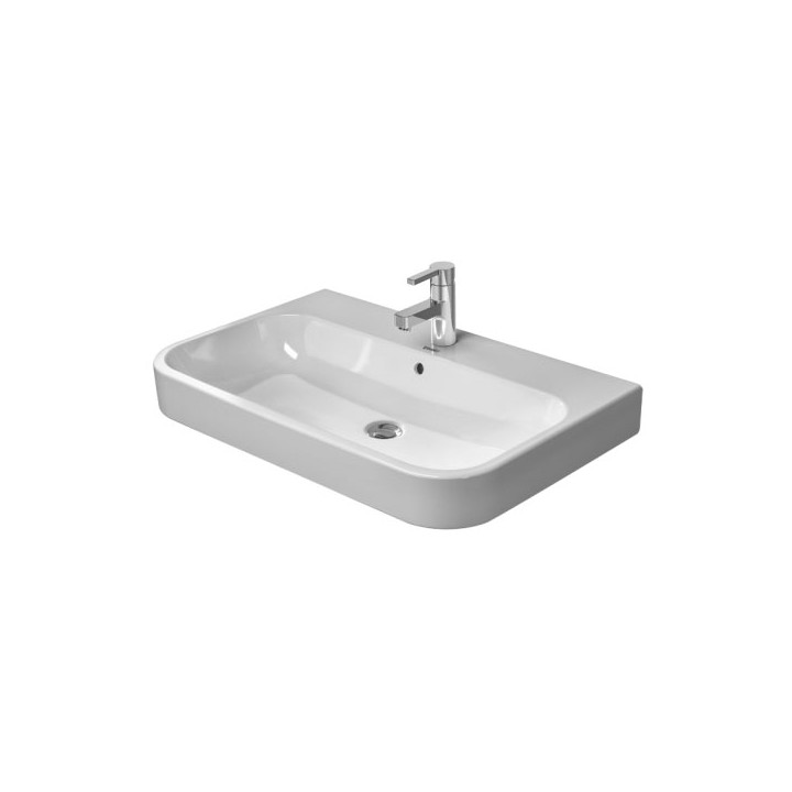 Umywalka meblowa szlifowana, Duravit Happy D., 650 mm, 1-otworowa, Biały Alpin- sanitbuy.pl