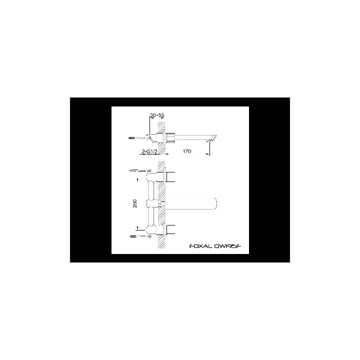 Bateria umywalkowa Kohlman Foxal  ścienna podtynkowa 3-otworowa- sanitbuy.pl