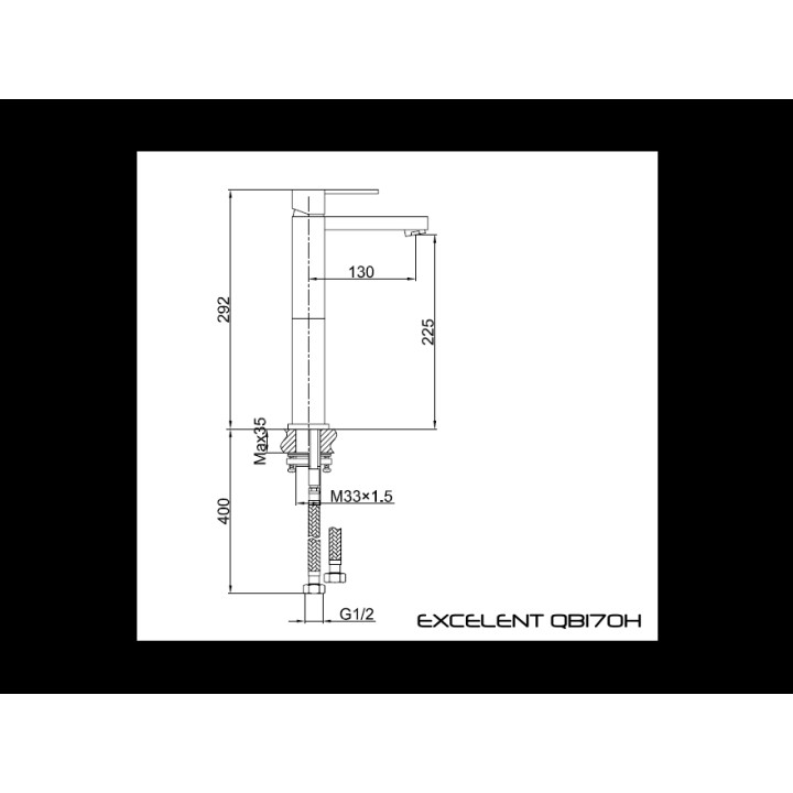 Bateria umywalkowa Kohlman Excelent wysoka- sanitbuy.pl