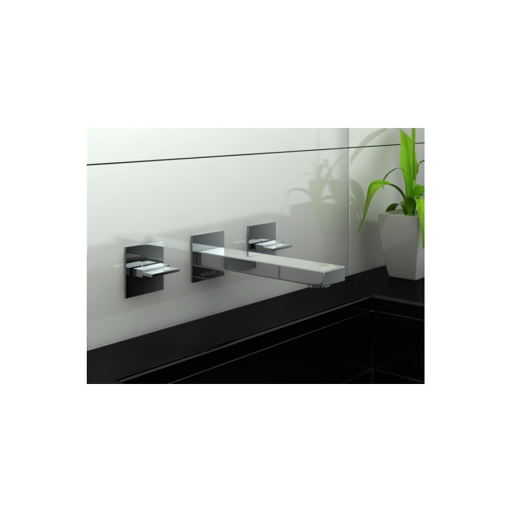 Bateria umywalkowa Kohlman Excelent ścienna podtynkowa 3-otworowa- sanitbuy.pl