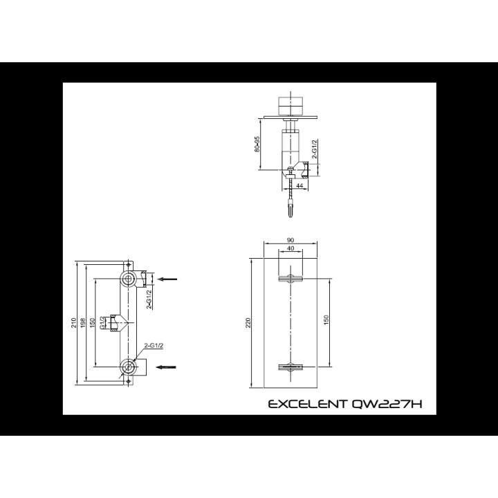 Bateria natryskowa Kohlman Excelent podtynkowa- sanitbuy.pl