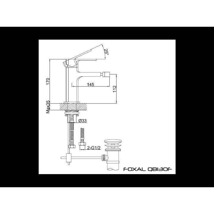 Bateria bidetowa Kohlman Foxal - sanitbuy.pl