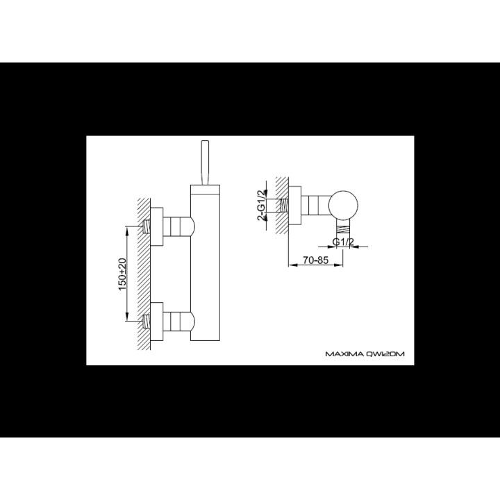 Bateria natryskowa Kohlman Maxima - sanitbuy.pl