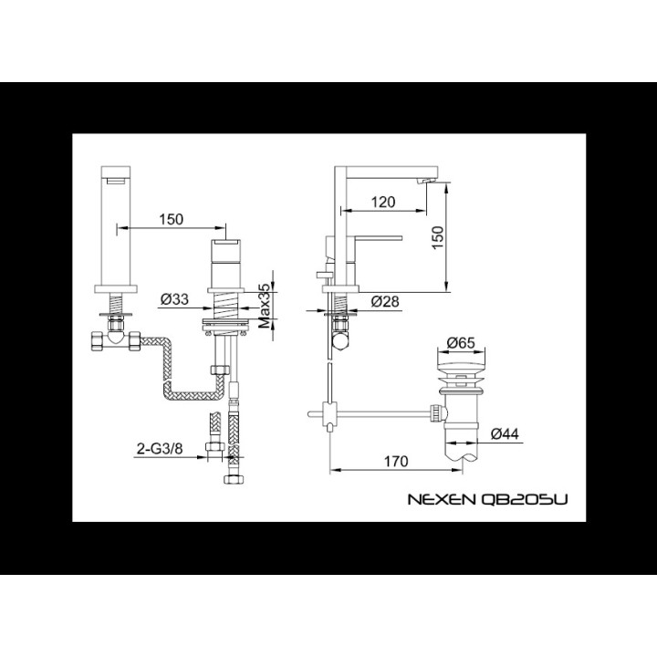 Bateria umywalkowa Kohlman Nexen - sanitbuy.pl