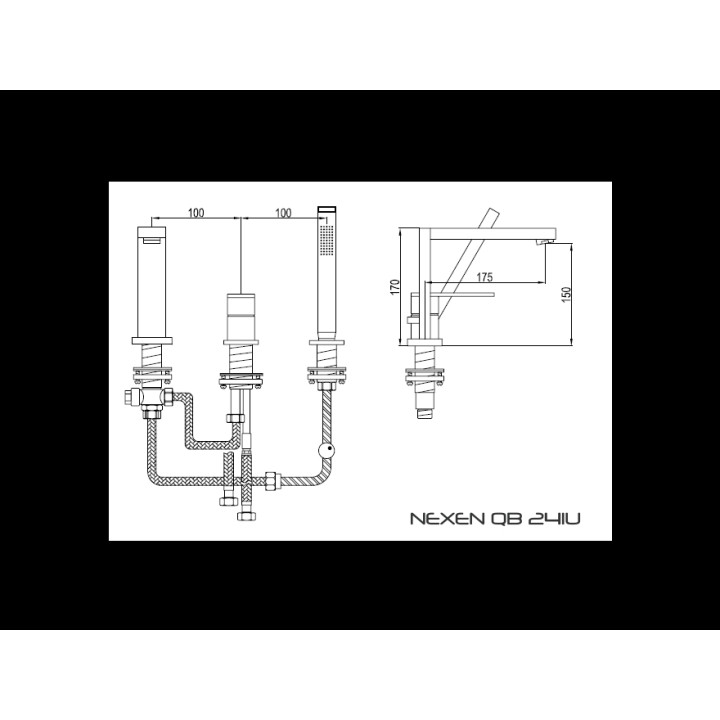 Bateria wannowa Kohlman Nexen 3-otworowa- sanitbuy.pl