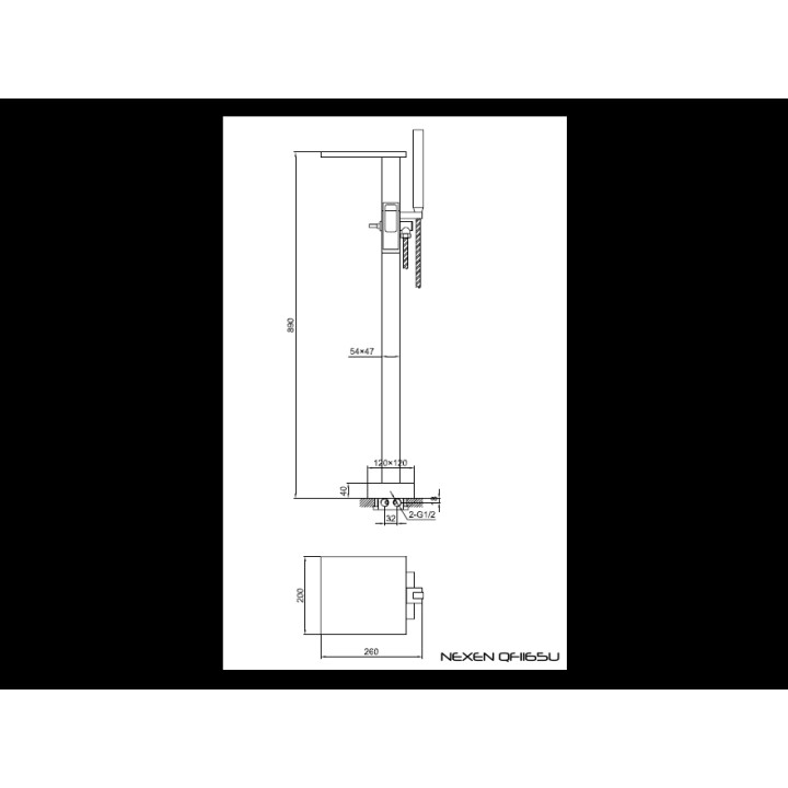 Bateria wannowa Kohlman Nexen wolnostojąca- sanitbuy.pl