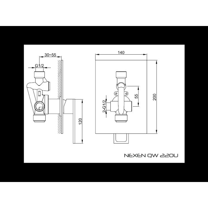 Bateria prysznicowa Kohlman Nexen podtynkowa- sanitbuy.pl