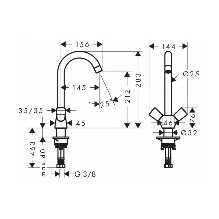 Bateria kuchenna Hangrohe Logis - sanitbuy.pl