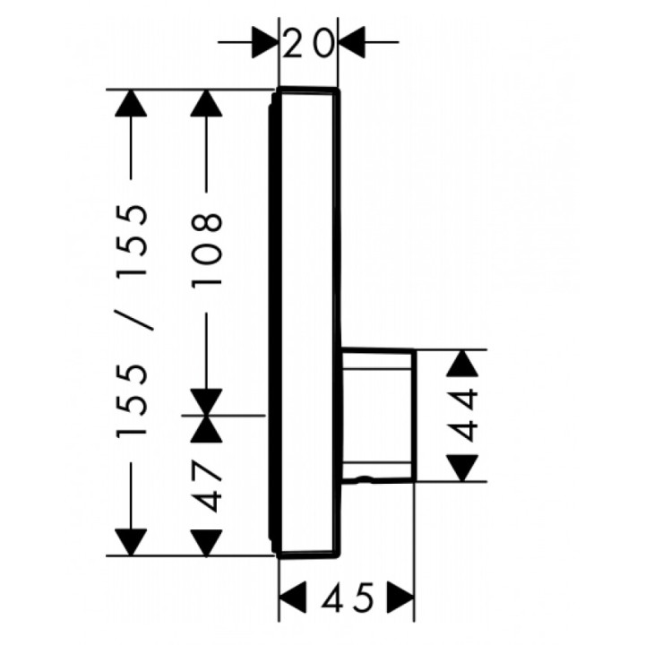 Bateria prysznicowa  termostatyczna Hansgrohe  ShowerSelect, podtynkowa, element zewnętrzny- sanitbuy.pl