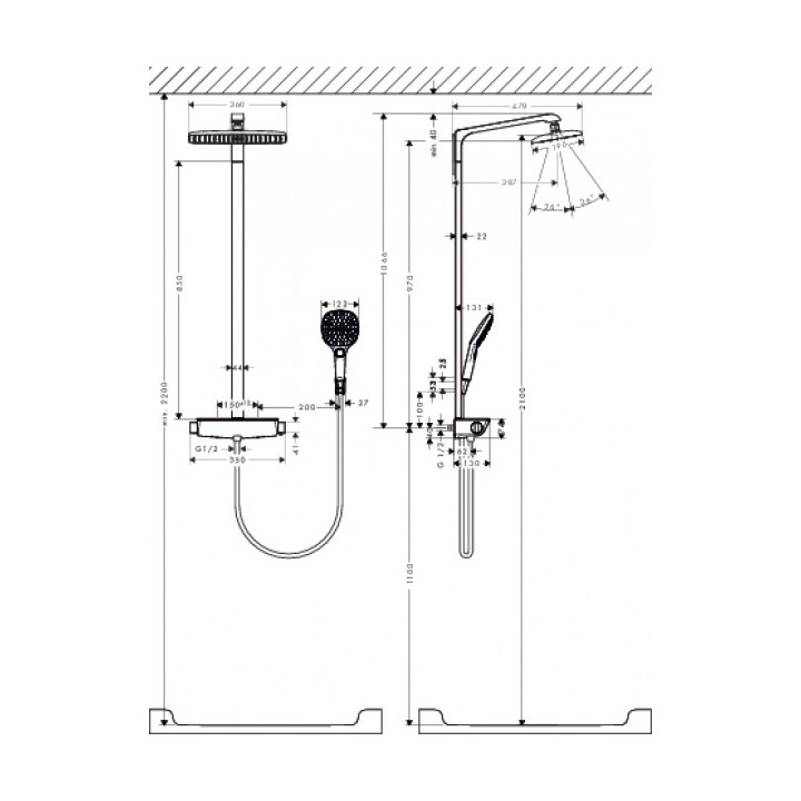 Komplet prysznicowy Raindance Select E 360 EcoSmart 9 l/min- sanitbuy.pl