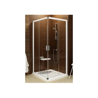 Kabina narożna kwadratowa BLRV2K 100 Ravak Blix przesuwna czteroelementowa z wejściem z rogu, połysk + grape- sanitbuy.pl