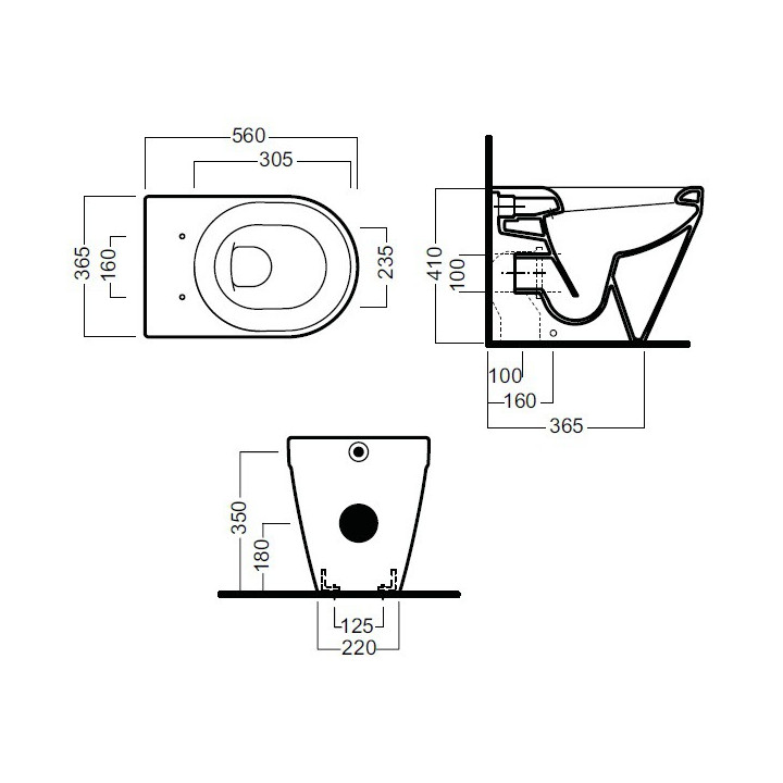 Miska  Hatria DayTime YXV7 stojący- sanitbuy.pl