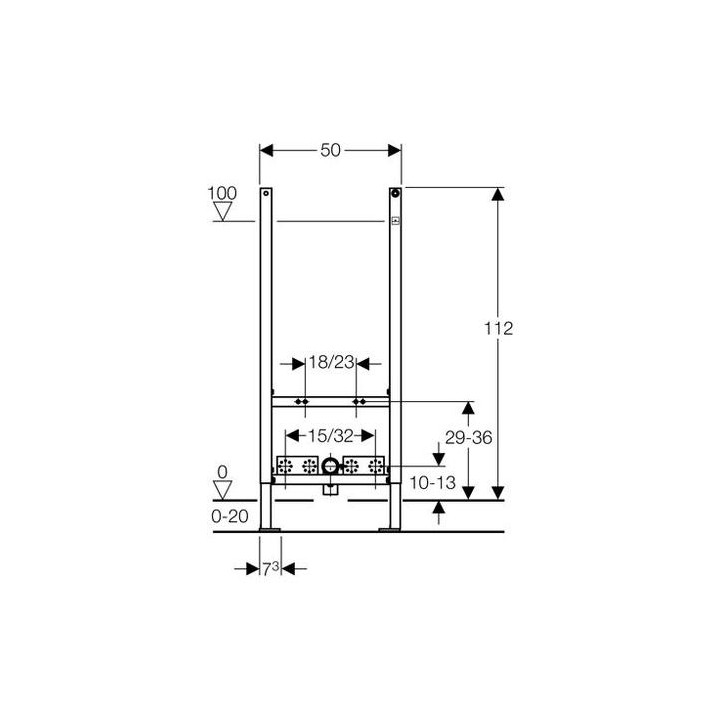System podtynkowy Geberit DuofixBasic H112 do bidetu- sanitbuy.pl