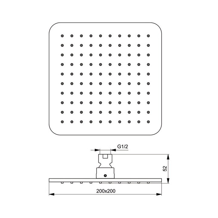 Deszczownica Ideal Standard Ideal Rain Cube 20x20 cm- sanitbuy.pl